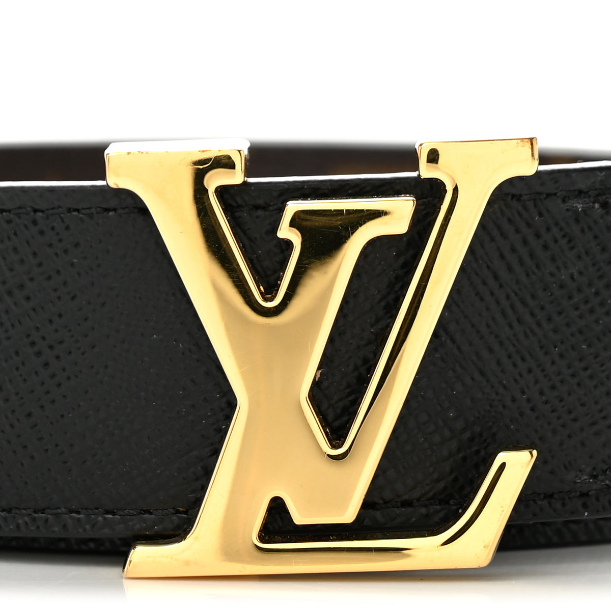 Calfskin Monogram 30mm LV Initiales Reversible Belt 75 30 Black