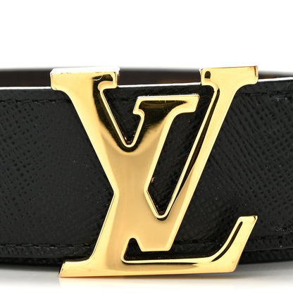 Louis Vuitton Calfskin Monogram 30mm LV Initiales Reversible Belt 75 30 Black 8 of 10