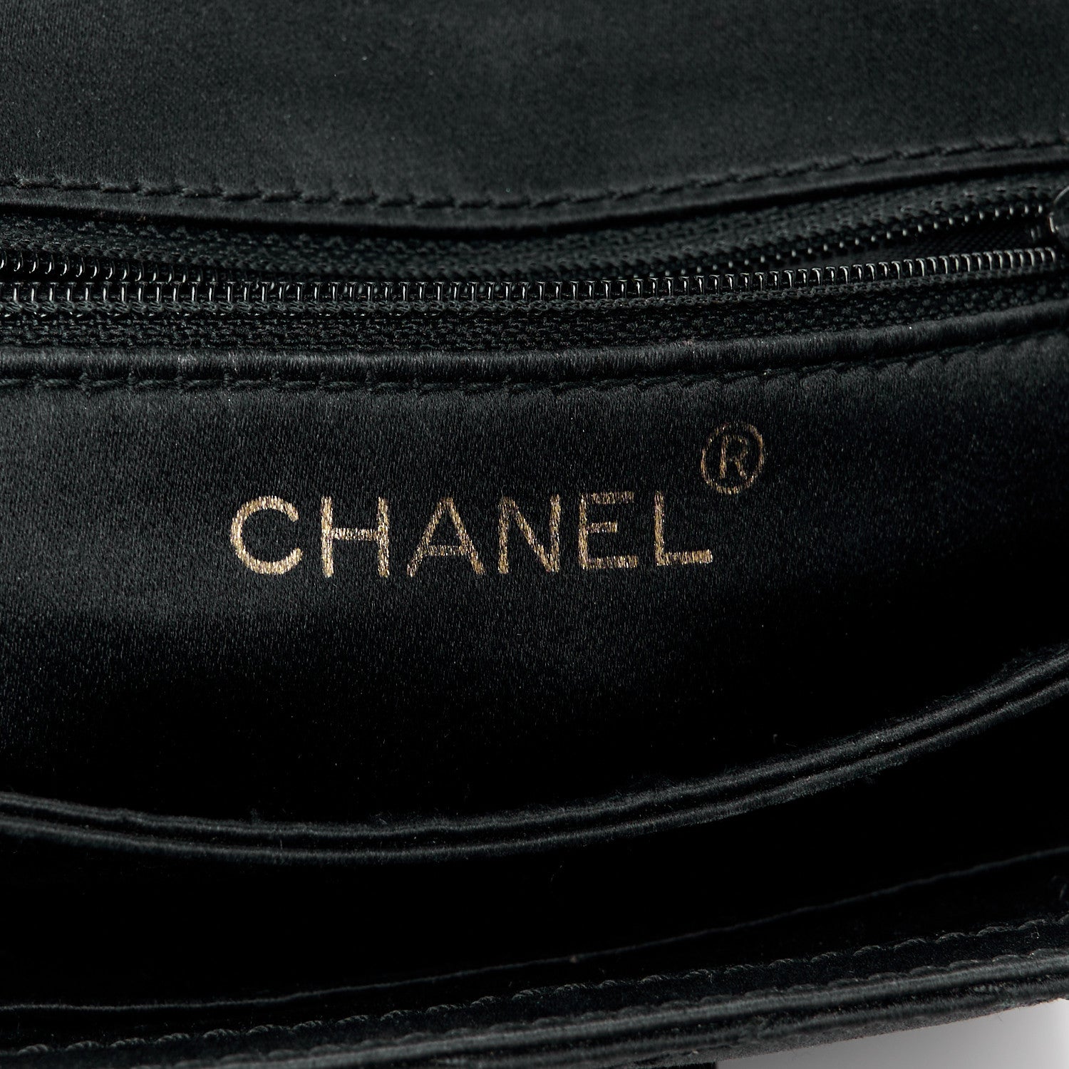 Chanel Satin Quilted Crystal CC Mini Square Flap Black 6 of 11