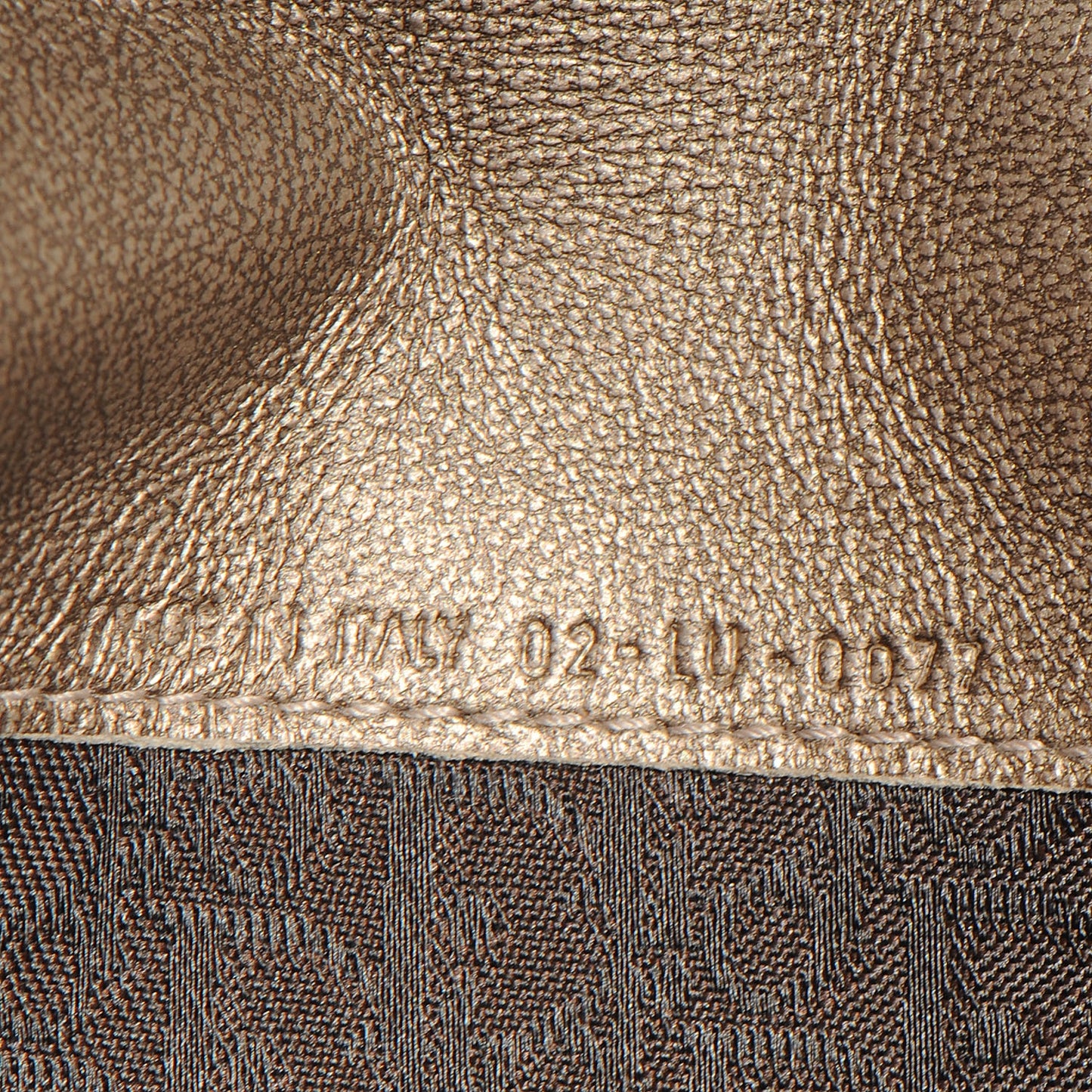 Leather Cannage D Clutch Wristlet Gold
