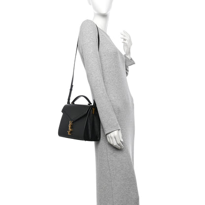 Saint Laurent Grain de Poudre Medium Classic Monogram Cassandra Top Handle Black Rouge Legion 2 of 10
