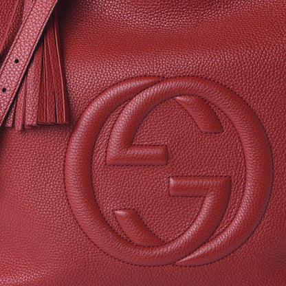 Gucci Pebbled Calfskin Large Soho Hobo Tabasco Red 11 of 11