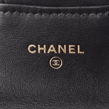 Chanel Crumpled Calfskin Chevron Quilted Reissue Card Holder Black 6 of 9