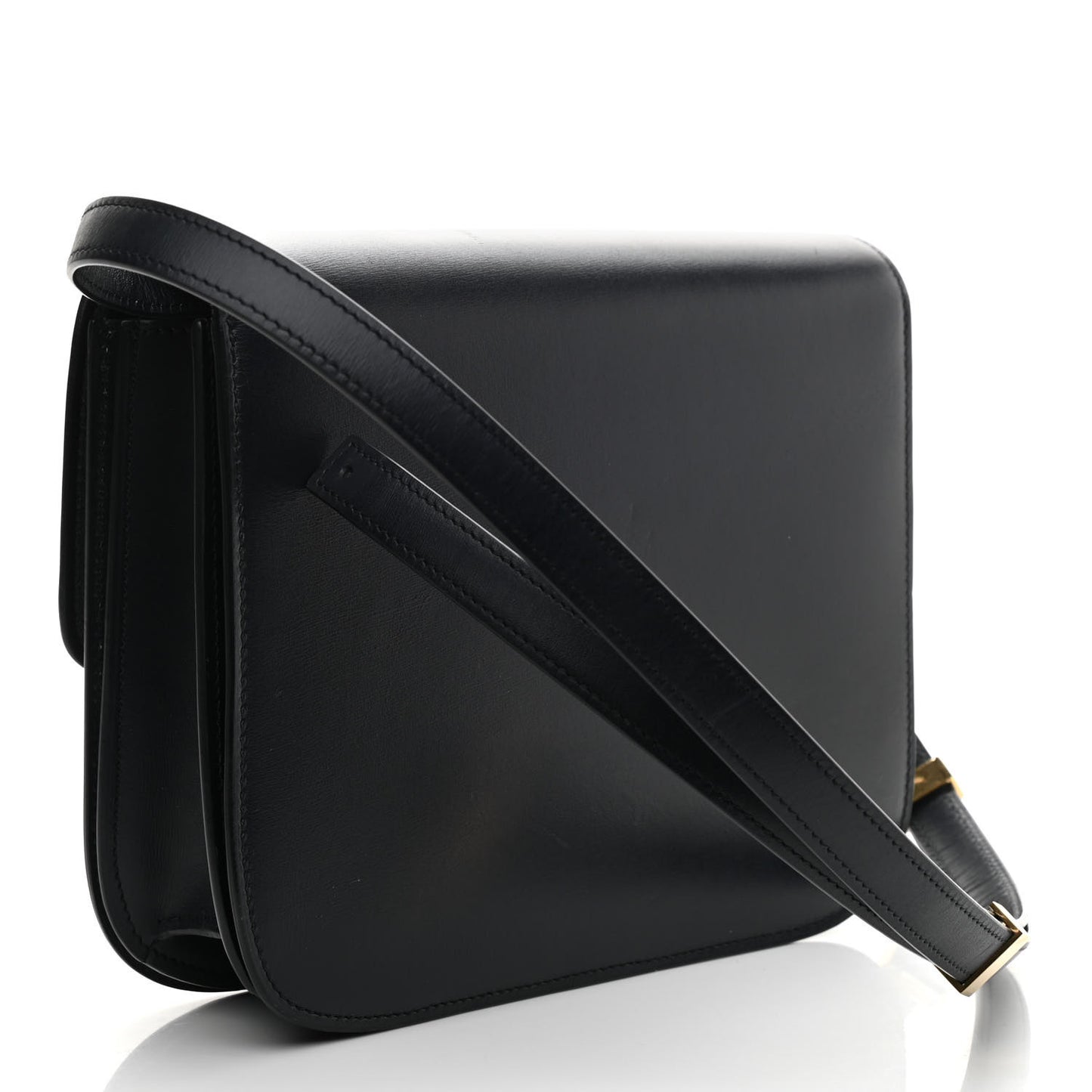 Box Calfskin Medium Classic Box Flap Bag Navy