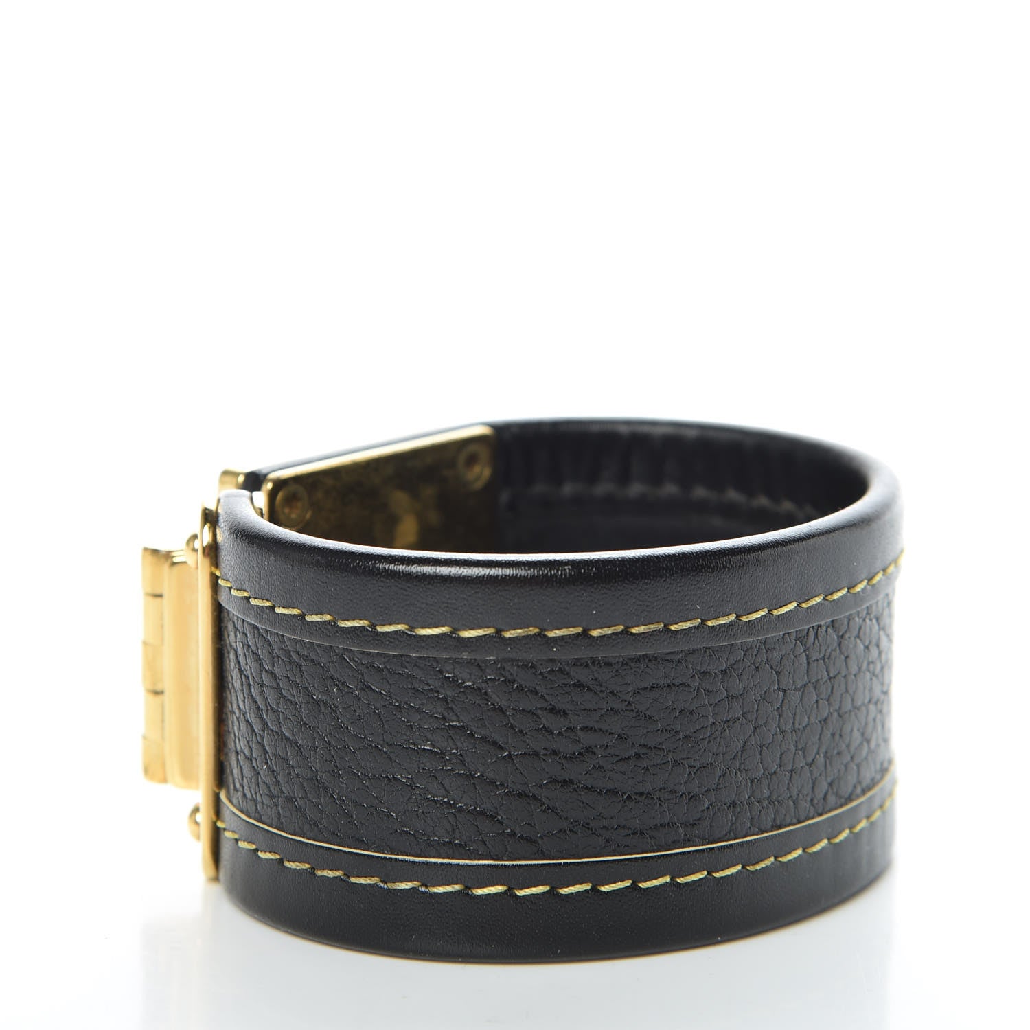 Louis Vuitton Chèvre Suhali S Lock Bracelet Medium Black 3 of 7