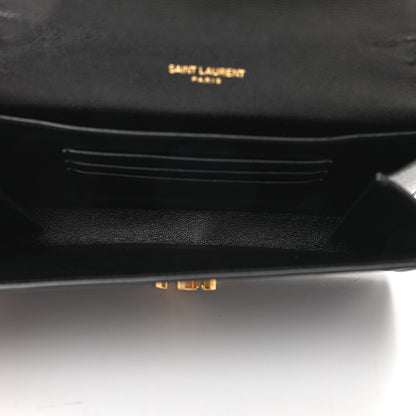 Saint Laurent Grain De Poudre Monogram Cassandra Clasp Bag Black 5 of 10