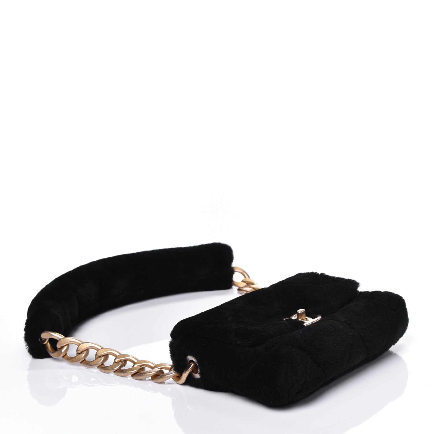 Chanel Shearling Quilted Single Flap Black 5 of 15