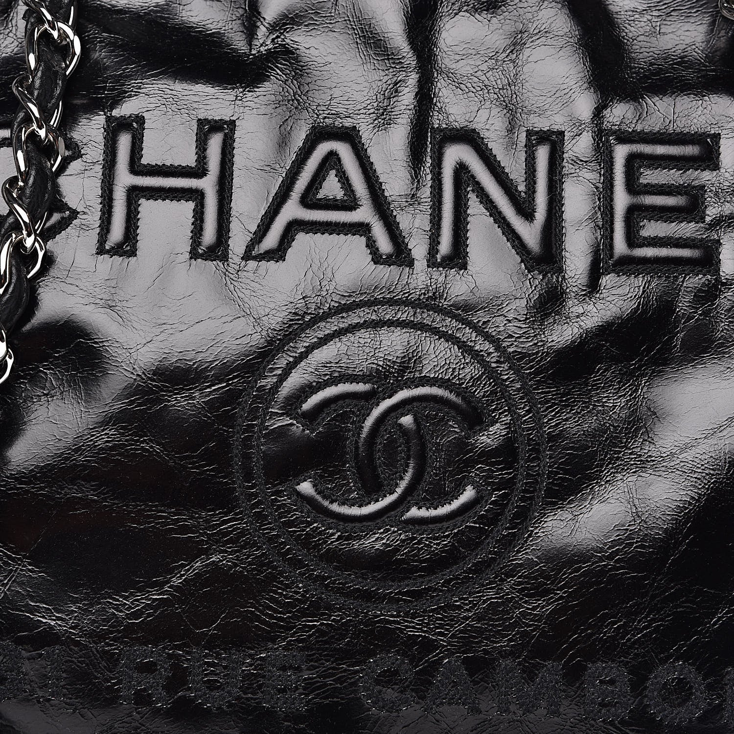 Chanel Glazed Calfskin Large Deauville Tote Black 11 of 11