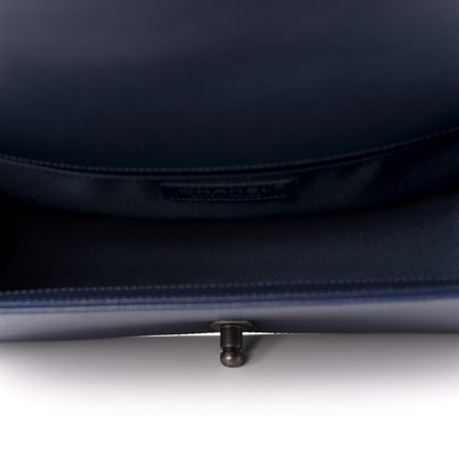 Chanel Caviar Quilted Medium Boy Flap Dark Blue 5 of 9