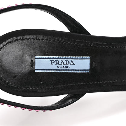 Prada Suede Crystal Ankle Strap 65mm Sandals 40 Rosa 7 of 8
