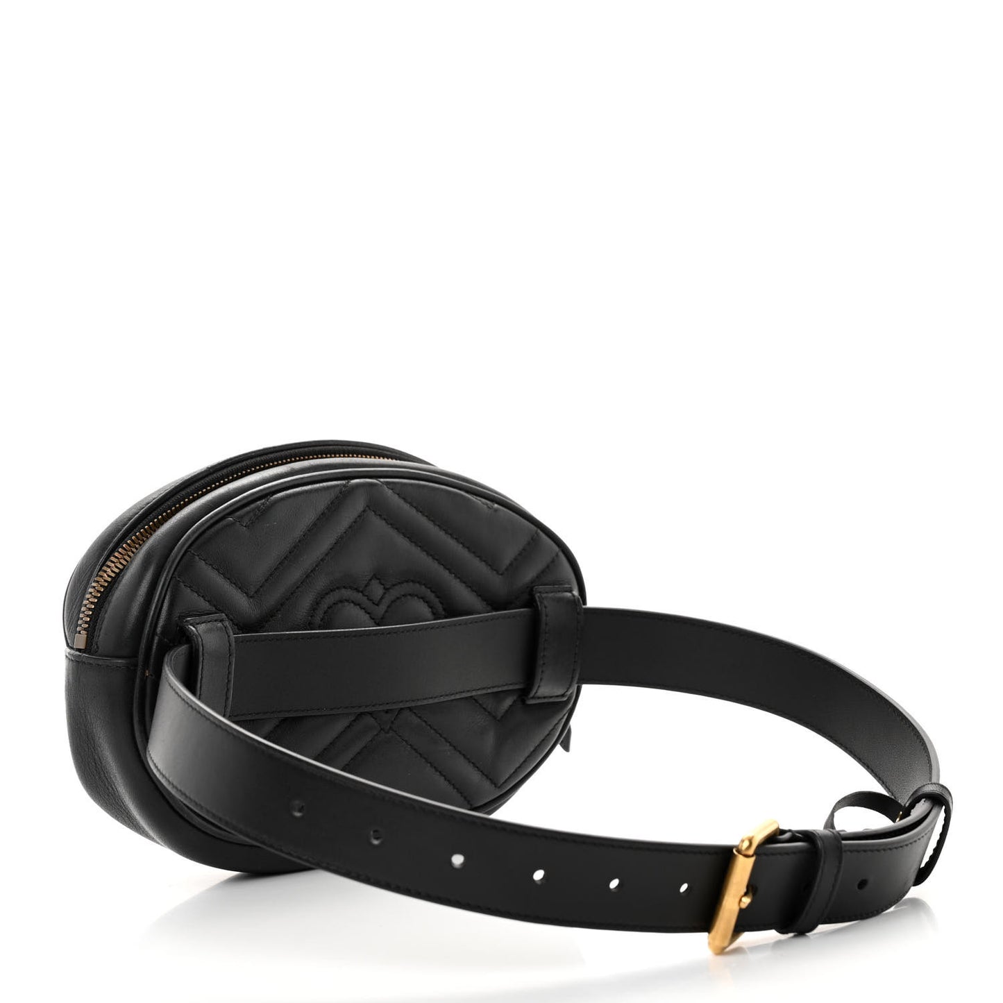 Calfskin Matelasse GG Marmont Belt Bag 75 30 Black