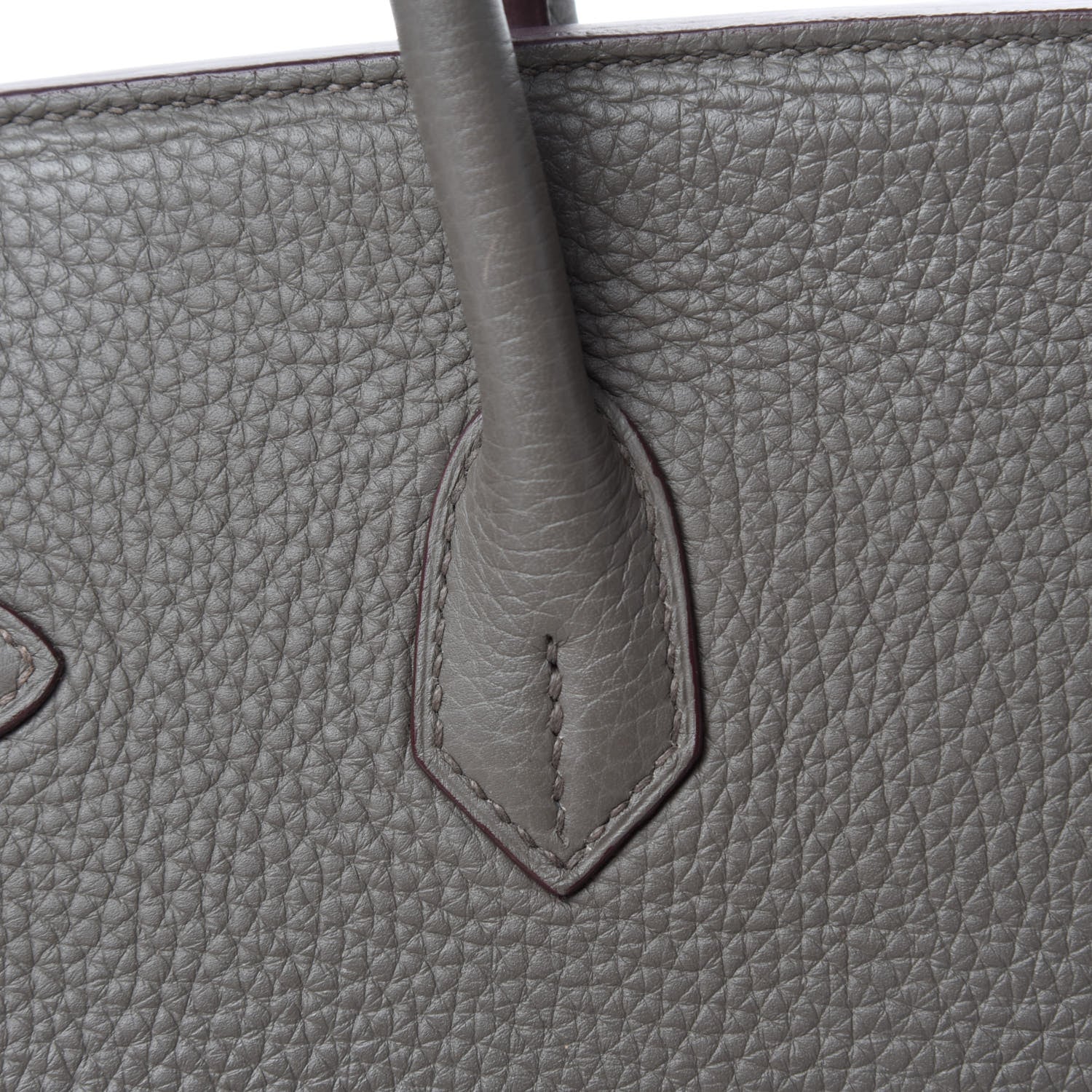 Hermes Taurillon Clemence Birkin 35 Etain 10 of 34