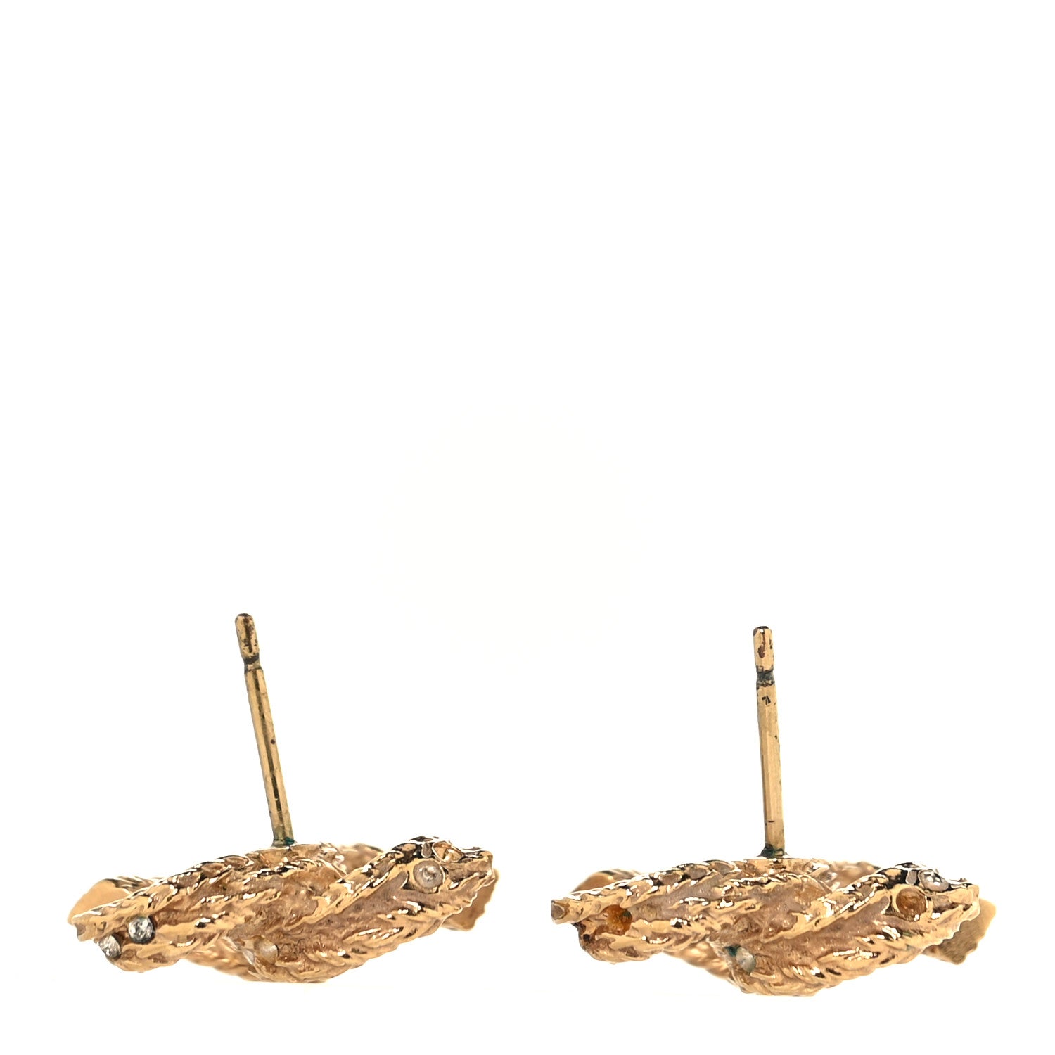 Chanel Crystal Twisted CC Earrings Gold 7 of 8