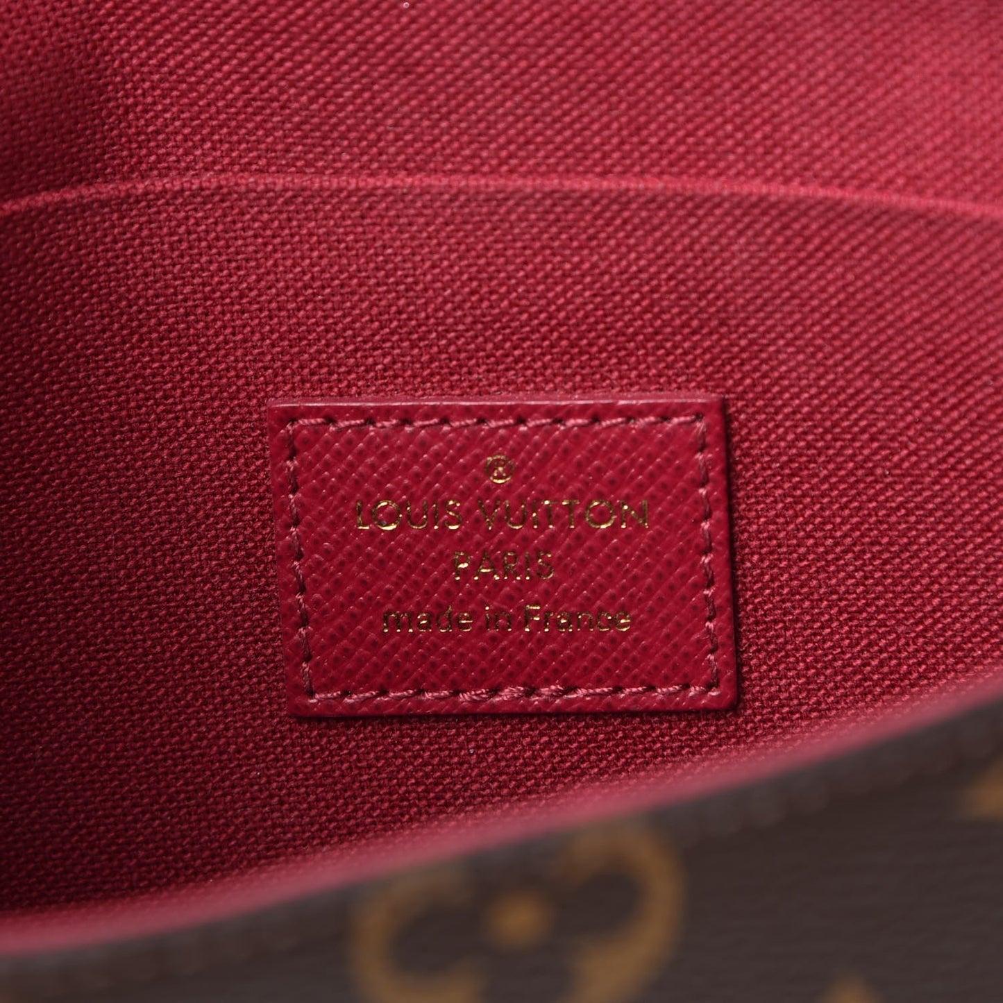 Monogram Pochette Felicie Chain Wallet Fuchsia