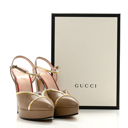 Gucci Malaga Kid Nappa Silk Sandals 39.5 Brown Teak 11 of 11