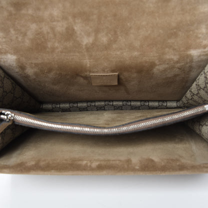 Gucci GG Supreme Monogram Bee Embroidered Medium Dionysus Shoulder Bag Taupe 7 of 12