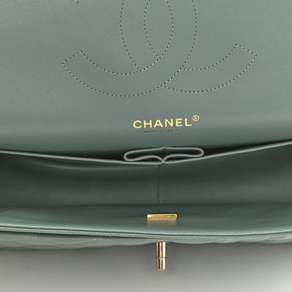 Chanel Caviar Quilted Jumbo Double Flap Dark Green 5 of 11