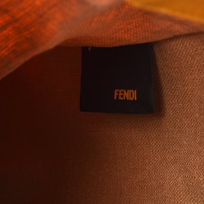 Fendi Canvas Pequin Small Shopping Tote Yellow 8 of 12