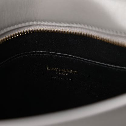 Saint Laurent Calfskin Monogram Baby Cabas Oyster Grey 6 of 9