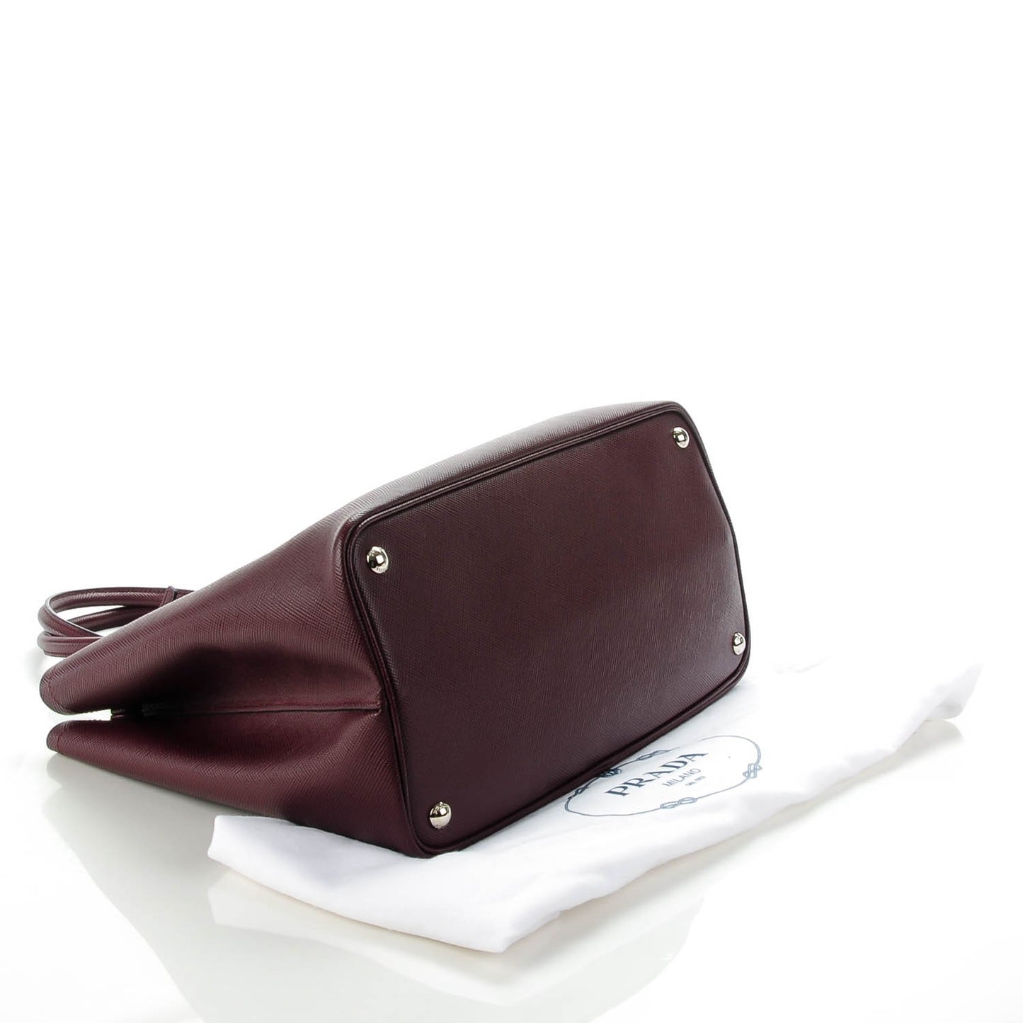Saffiano Cuir Medium Double Handle Tote Granato