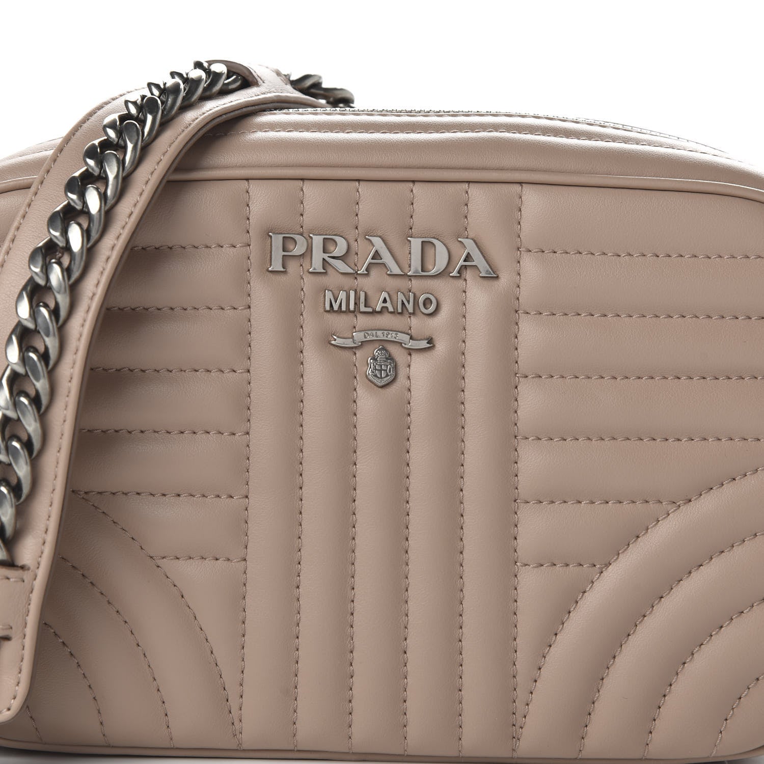 Prada Soft Calfskin Diagramme Crossbody Bag Cipria 9 of 9