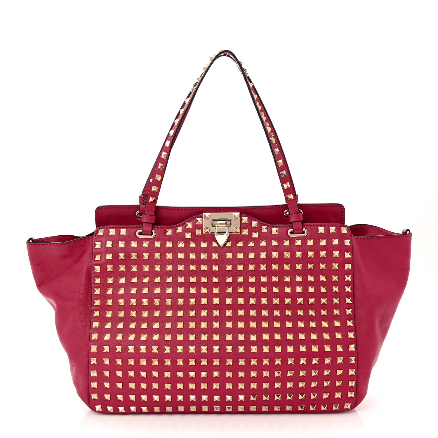 Valentino Garavani Vitello Medium Rockstud All Over Tote Cyclamin 1 of 11