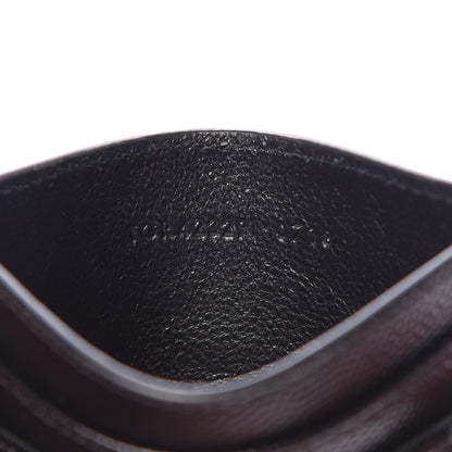 Saint Laurent Grain De Poudre Matelasse Chevron Monogram Credit Card Case Black 7 of 7