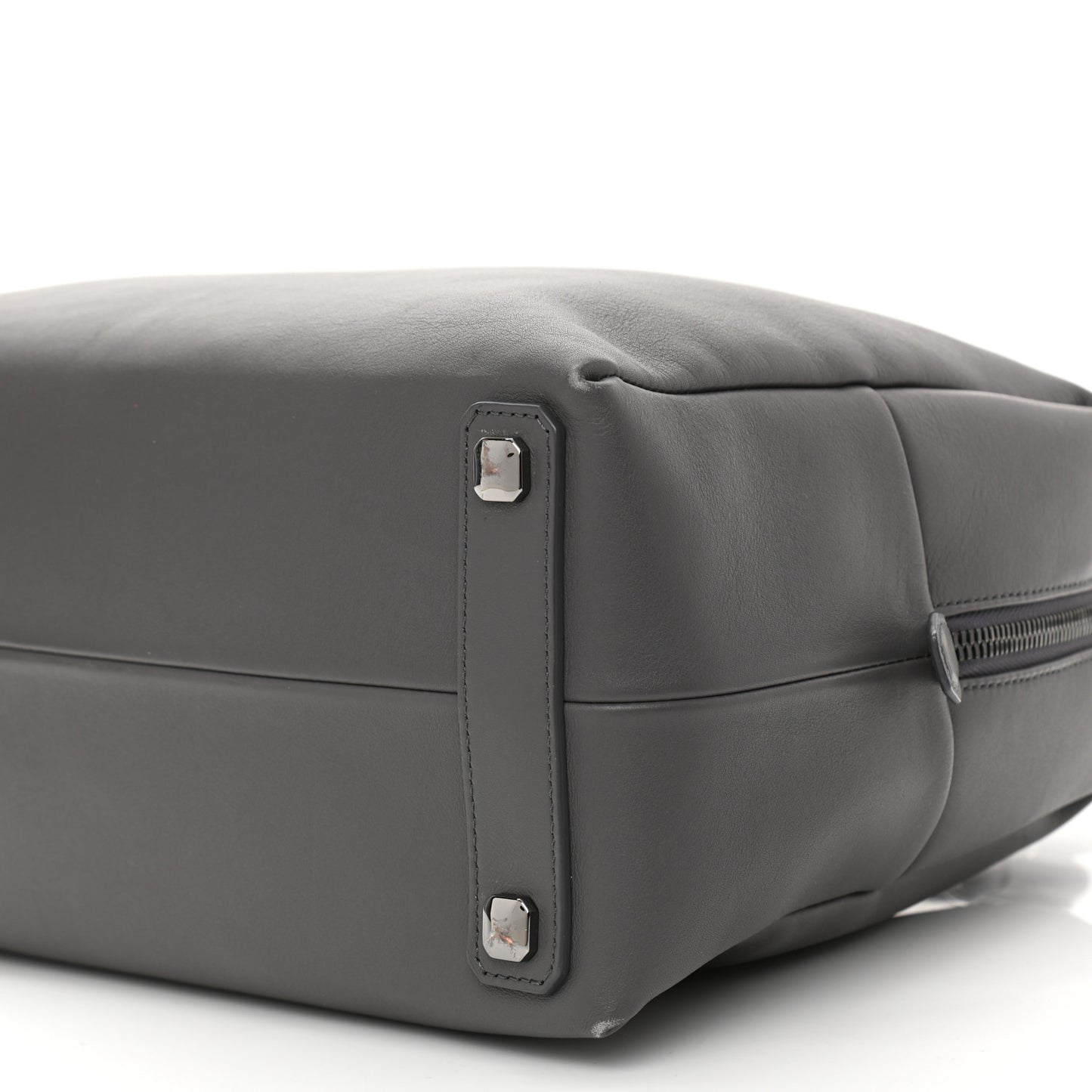 Calfskin Boston Bag Grey