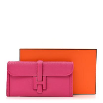 Hermes Chevre Mysore Jige Elan 29 Clutch Rose Shocking 10 of 10