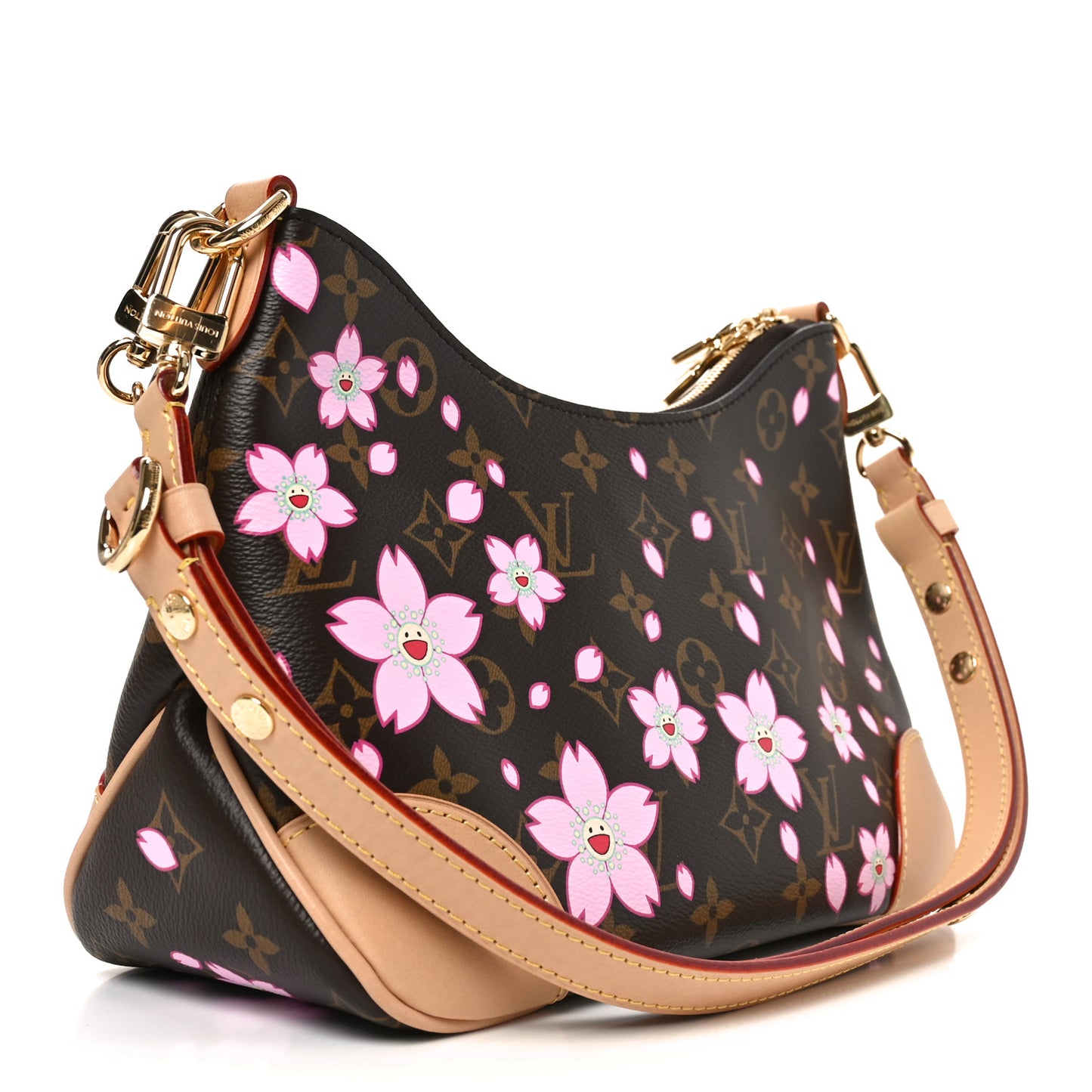 LV x TM Monogram Chery Blossom Boulogne Sakura Brown