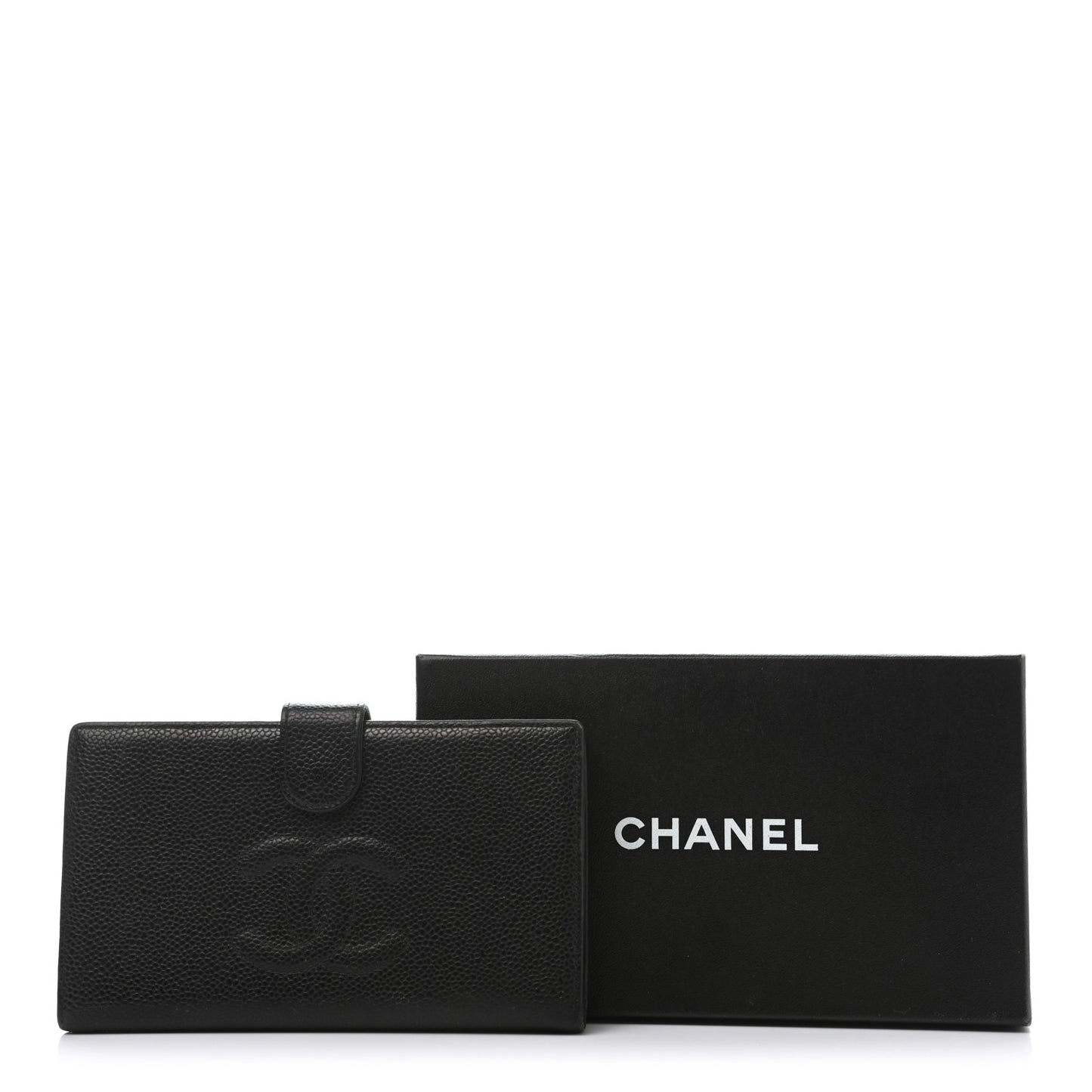 Caviar Timeless CC French Wallet Black