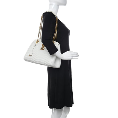 Louis Vuitton Calfskin New Wave Chain Tote Snow 3 of 16