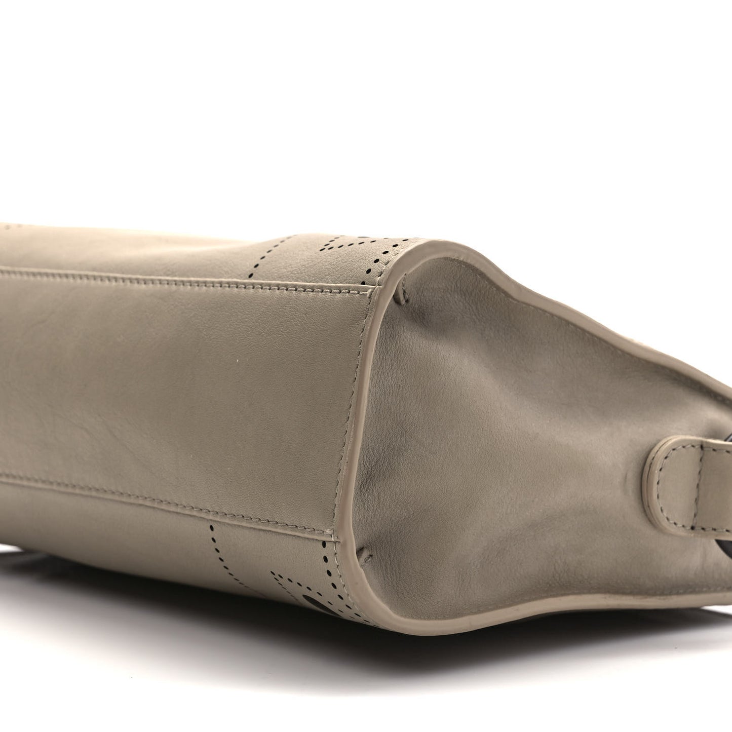Veau Soyeux Perforated Blackout Hardware Nano City Gris Cendre