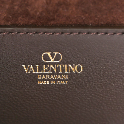 Valentino Garavani Sequins Toile Iconographe Calfskin Beaded Vlogo Small Loco Shoulder Bag Argento Black Fondant 6 of 9