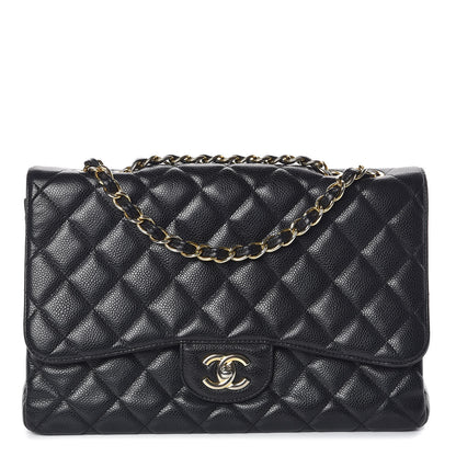 Chanel Caviar Quilted Jumbo Single Flap Black 1 of 14