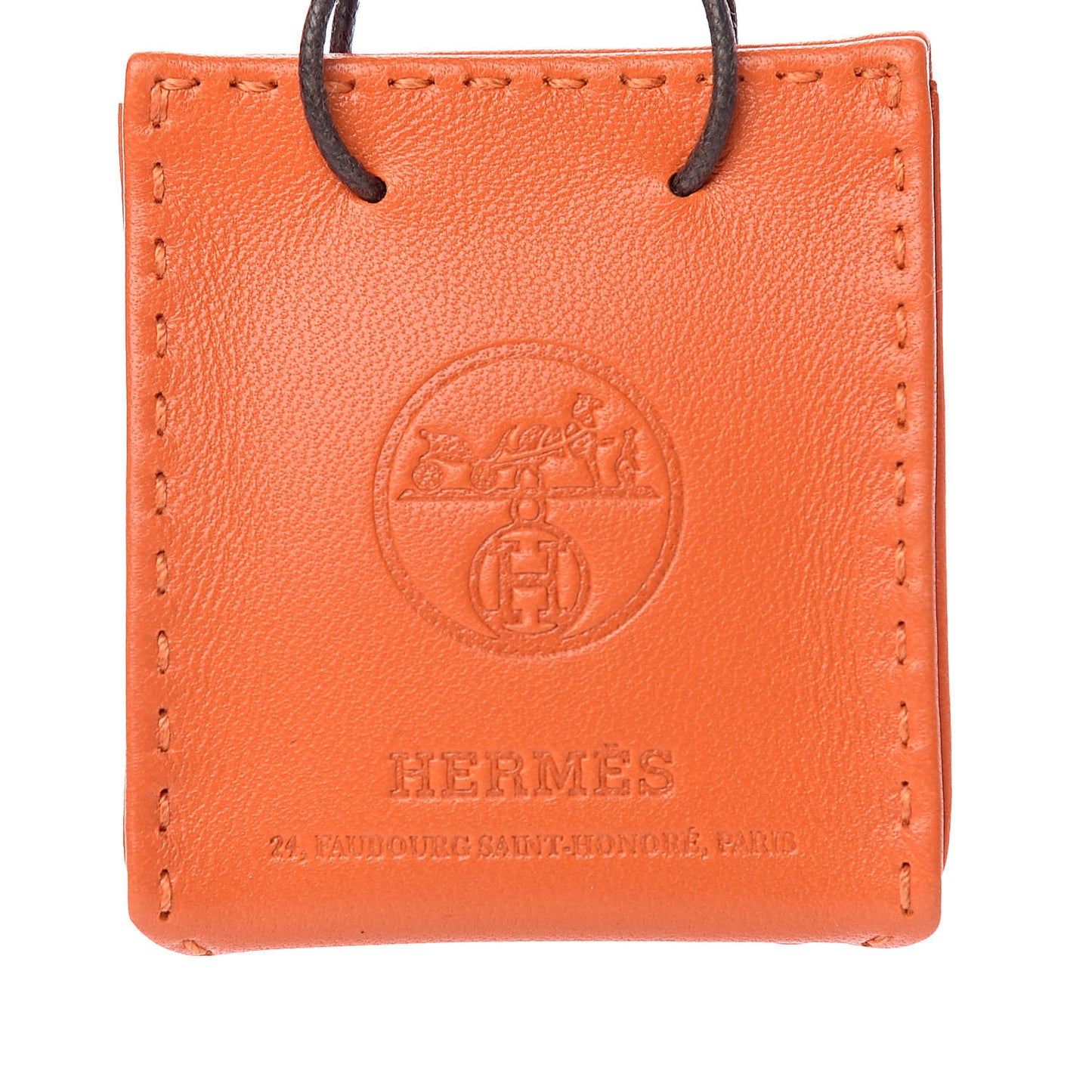Milo Lambskin Swift Shopping Bag Charm Feu Gold