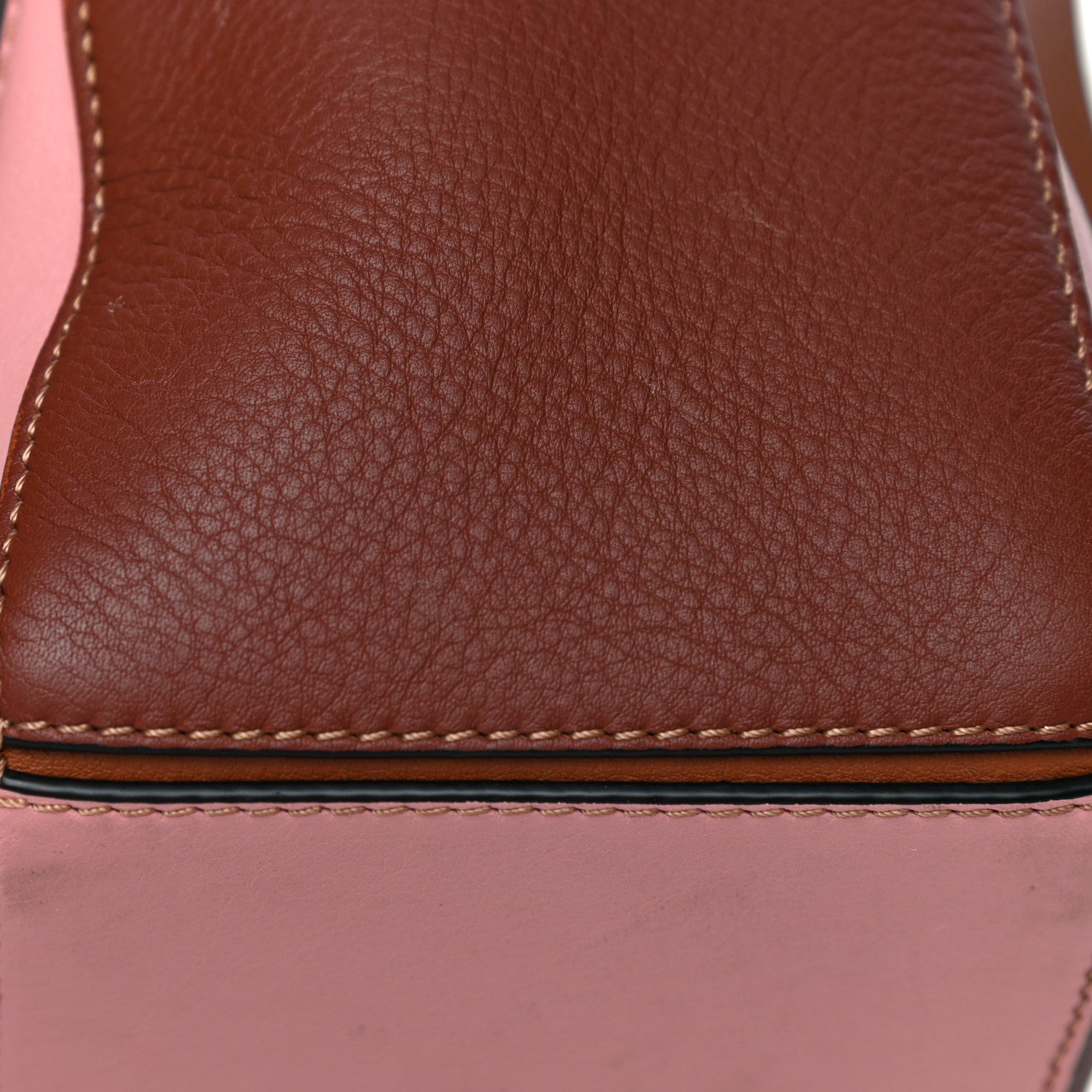 Loewe Calfskin Small Puzzle Bag Tan Medium Pink 22 of 25