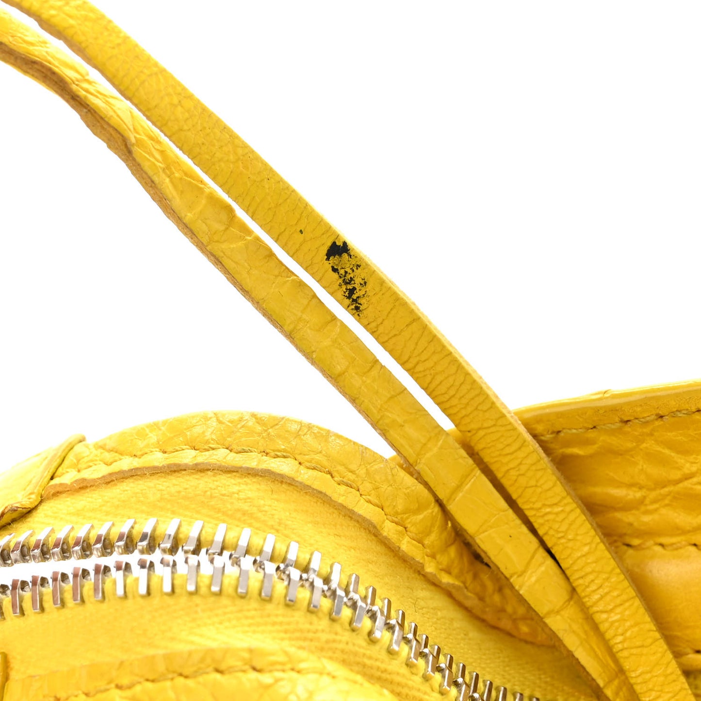 Agneau Classic Silver Hardware City S Jaune Soleil