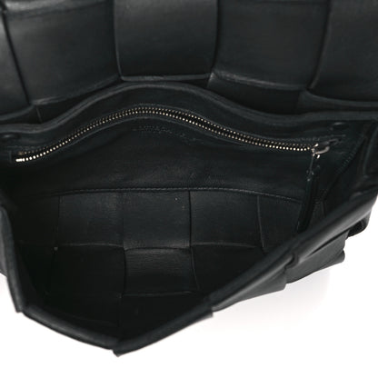 Bottega Veneta Lambskin Maxi Intreccio Small Cassette Crossbody Bag Black 5 of 8
