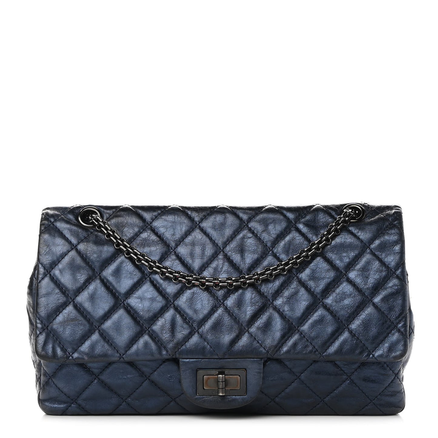 Aged Calfskin Quilted 2.55 Reissue 227 Flap Marine