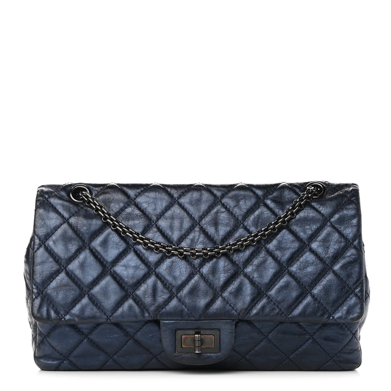 Chanel Aged Calfskin Quilted 2.55 Reissue 227 Flap Marine 1 of 9