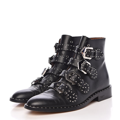 Givenchy Calfskin Studded Prue Buckle Bootie 38 Black 3 of 18