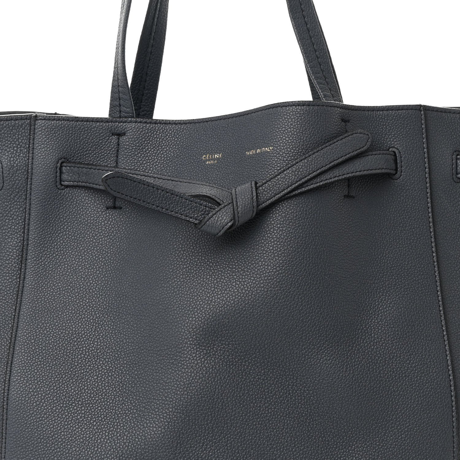 Celine Soft Grained Calfskin Small Belt Cabas Phantom Slate 8 of 12