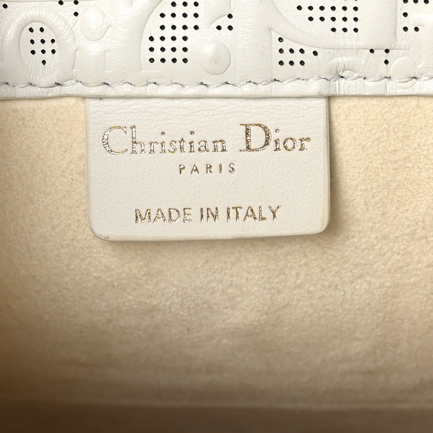 Calfskin Perforated Oblique Medium Book Tote White Blue