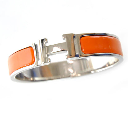 Hermes Narrow Enamel Clic Clac H Bracelet PM Orange 1 of 6
