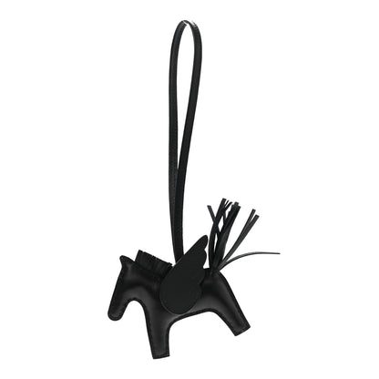 Hermes Milo Lambskin Grigri Rodeo Pegase Horse Bag Charm PM So Black 1 of 4