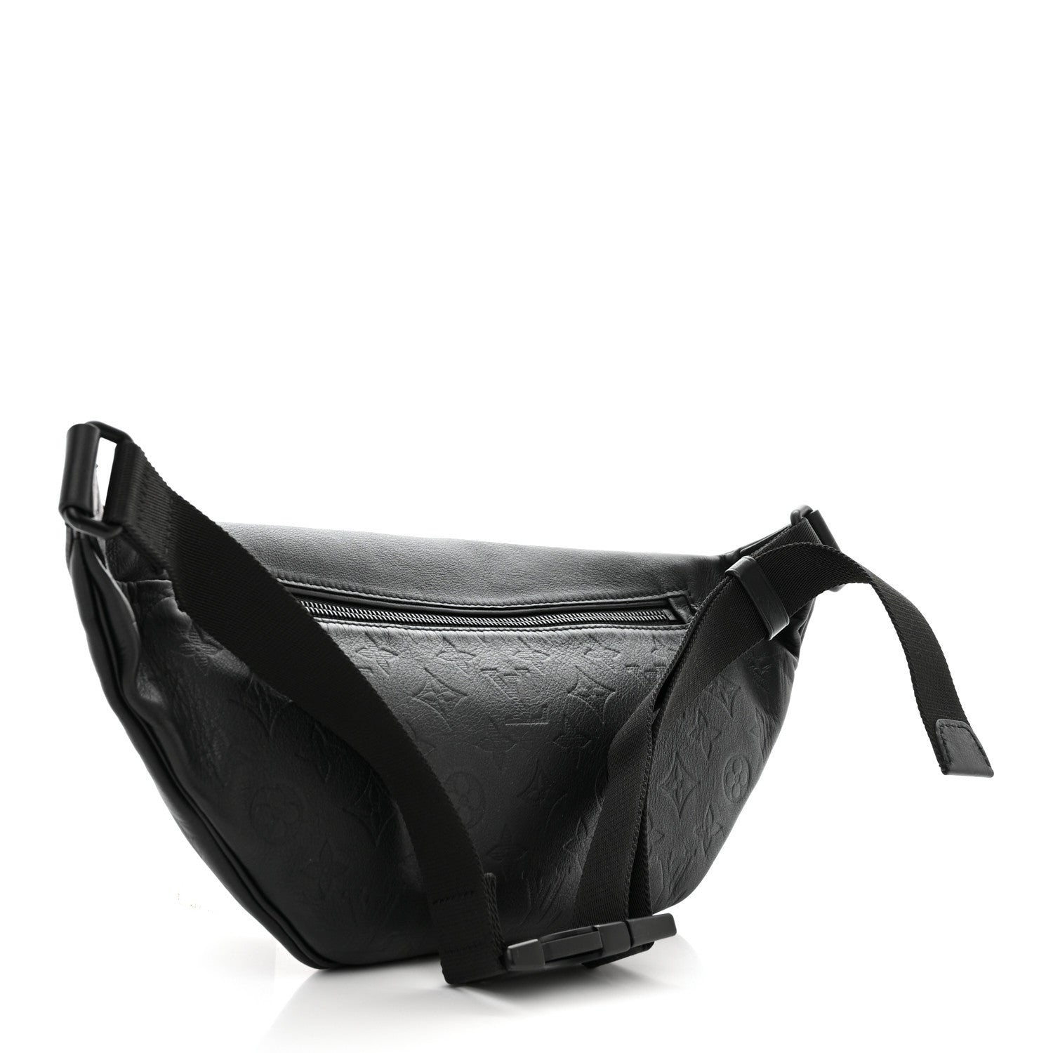 Louis Vuitton Calfskin Monogram Shadow Discovery Bumbag Black 3 of 9
