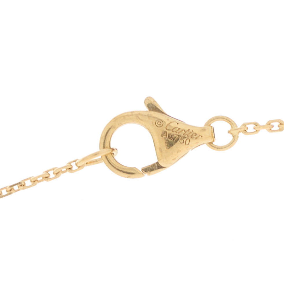 Cartier 18K Yellow Gold Diamond Chrysoprase XS Amulette de Cartier Pendant Necklace 4 of 5