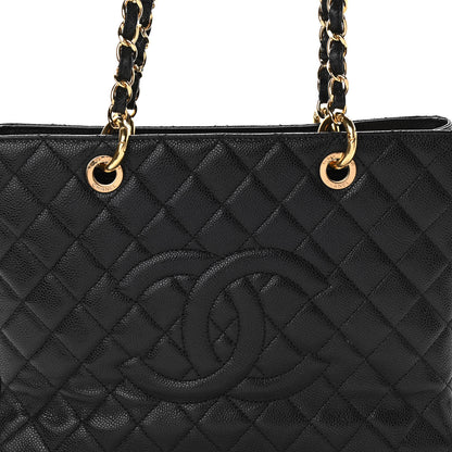 Chanel Caviar Quilted Grand Shopping Tote GST Black 8 of 12