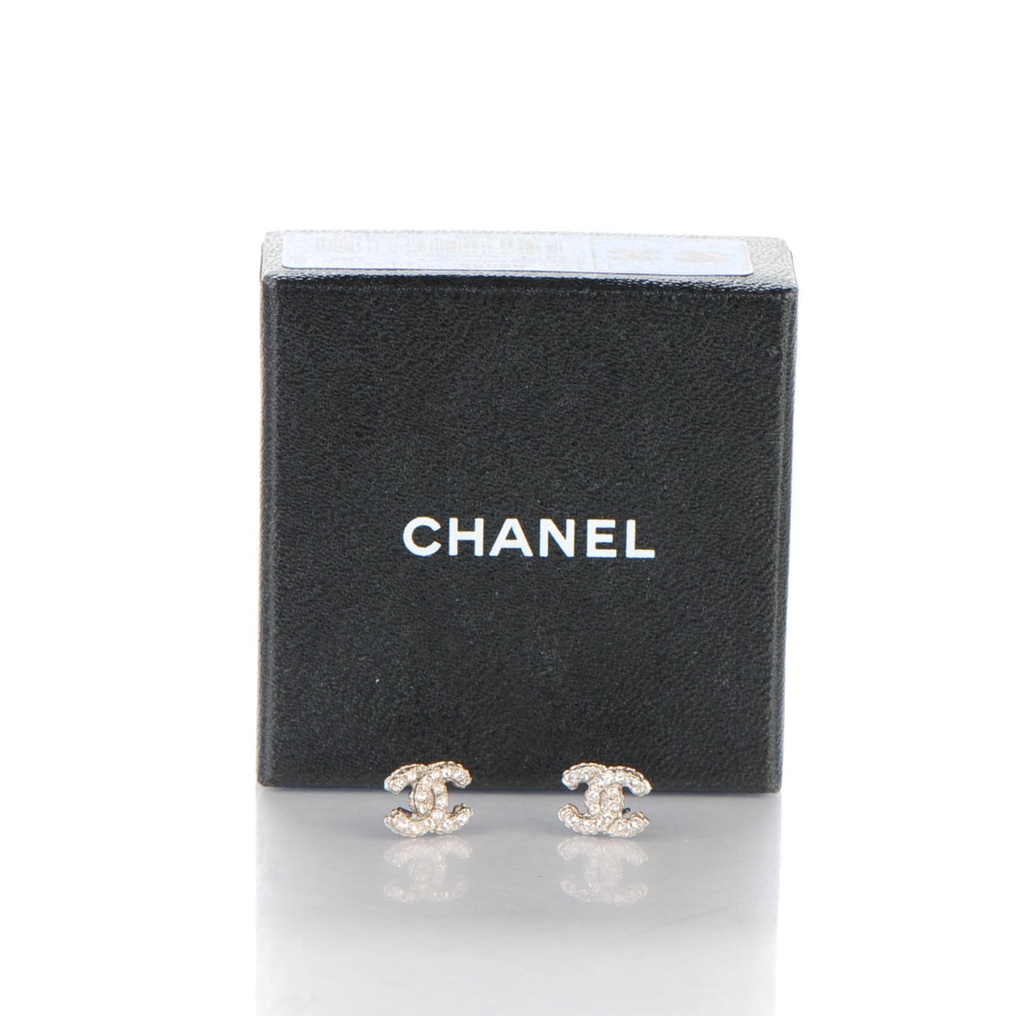Crystal CC Earrings Silver
